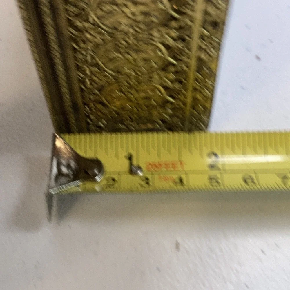 Vintage MCM Gold Tone‎ Brass Tissue Box Filigree Holder Ornate Hollywood Regency